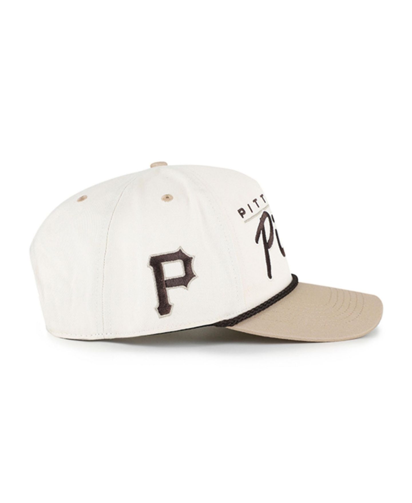 Мужская кепка '47 Brand Natural/Tan Pittsburgh Pirates Neutral Terrain Hitch Rope Adjustable Hat — фото 2