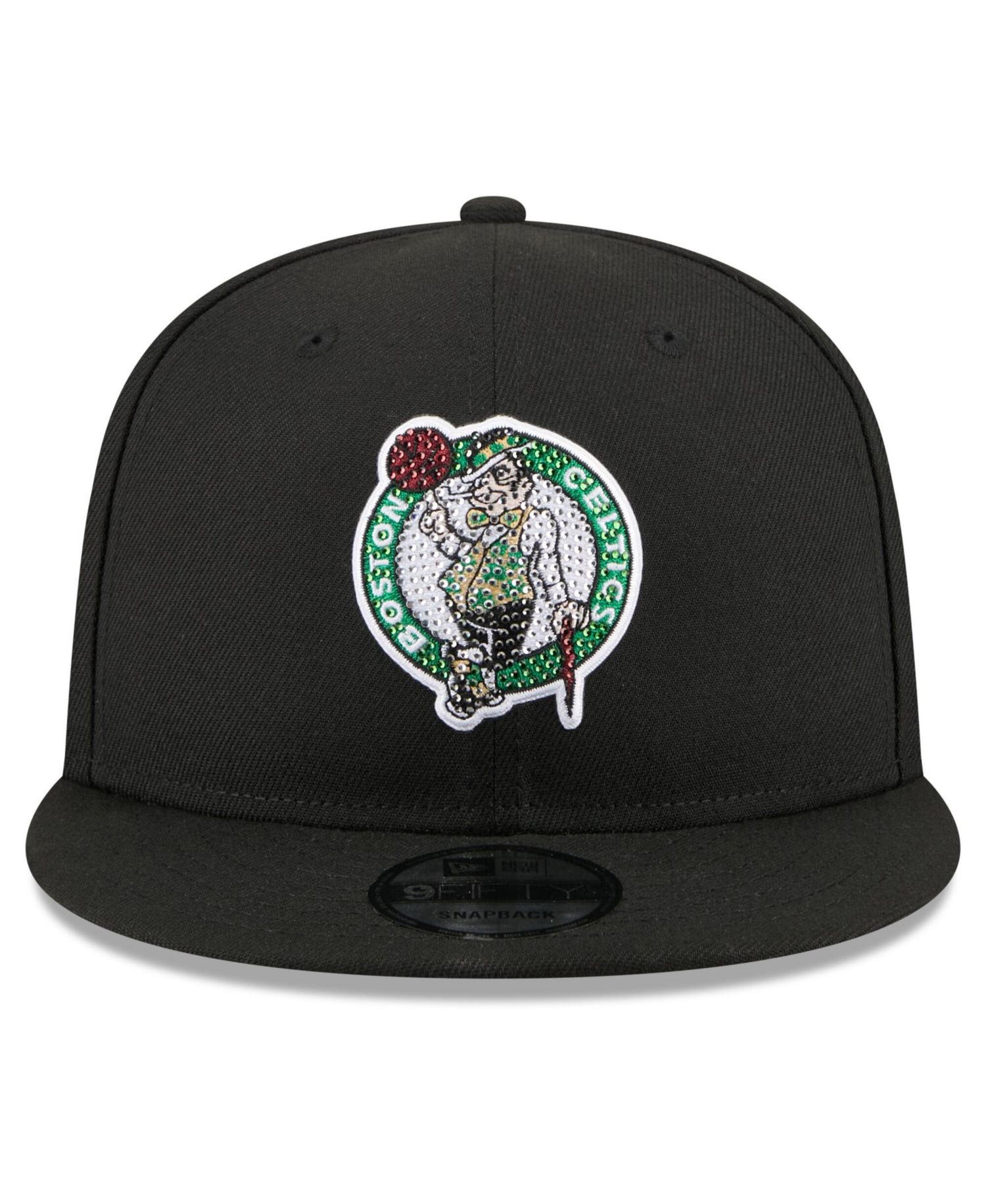 Men's Black Boston Celtics 2026 NBA Draft Crystal 9FIFTY Snapback Hat
