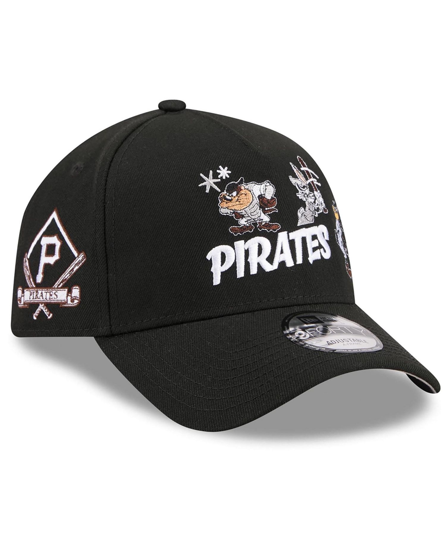 Men's Black Pittsburgh Pirates Looney Tunes A-Frame 9FORTY Adjustable Hat