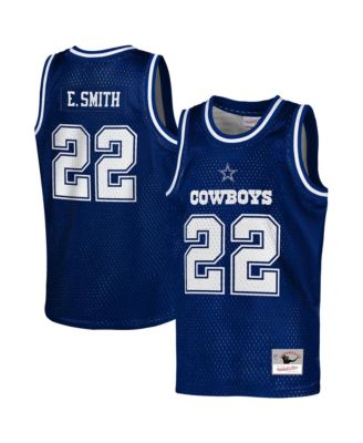 Big Boys and Girls Emmitt Smith Navy Dallas Cowboys Retired Player NFL Basketball Fashion Jersey