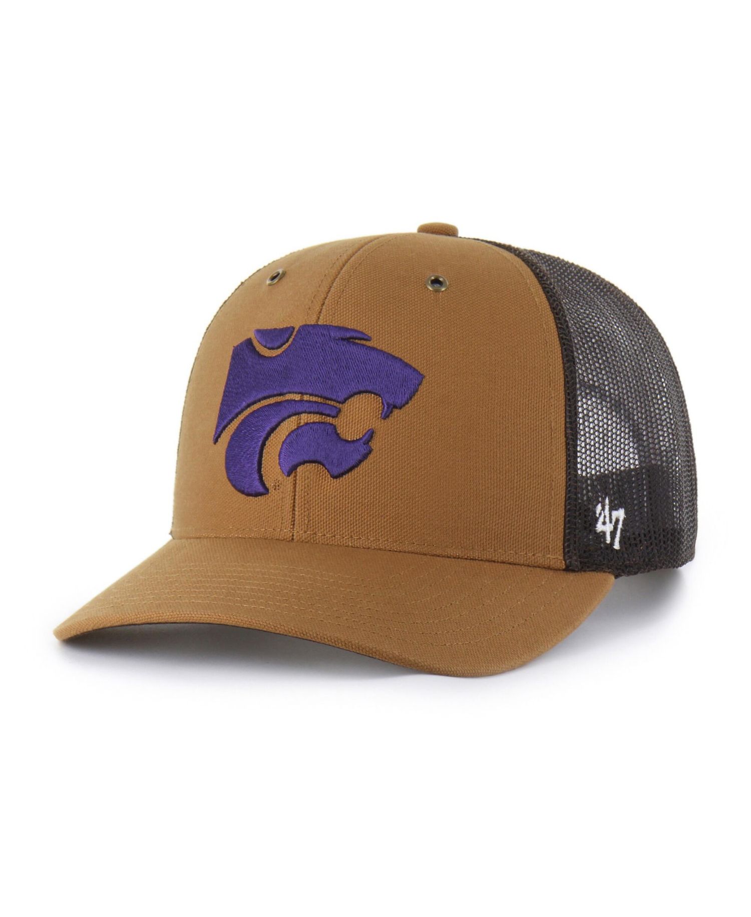 Men's and Women's Carhartt x Brown Kansas State Wildcats Trucker Adjustable Hat