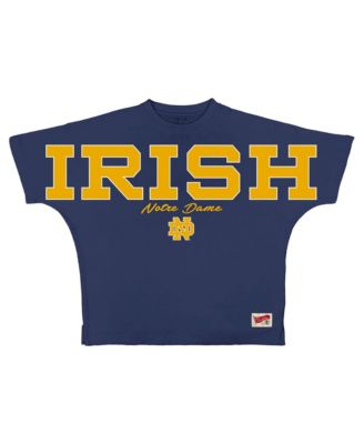 Women's Navy Notre Dame Fighting Irish Flannigan Oversized T-Shirt