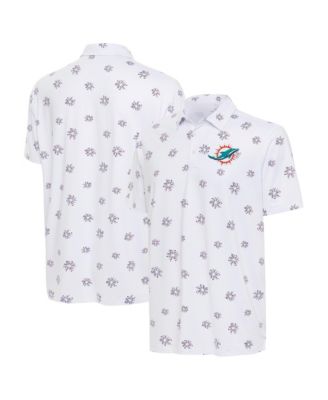 Men's White Miami Dolphins Fireworks Polo Shirt