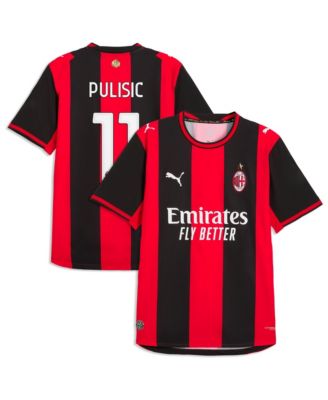 Men's Christian Pulisic Black/Red AC Milan 2026/27 Home On-Field Authentic Jersey