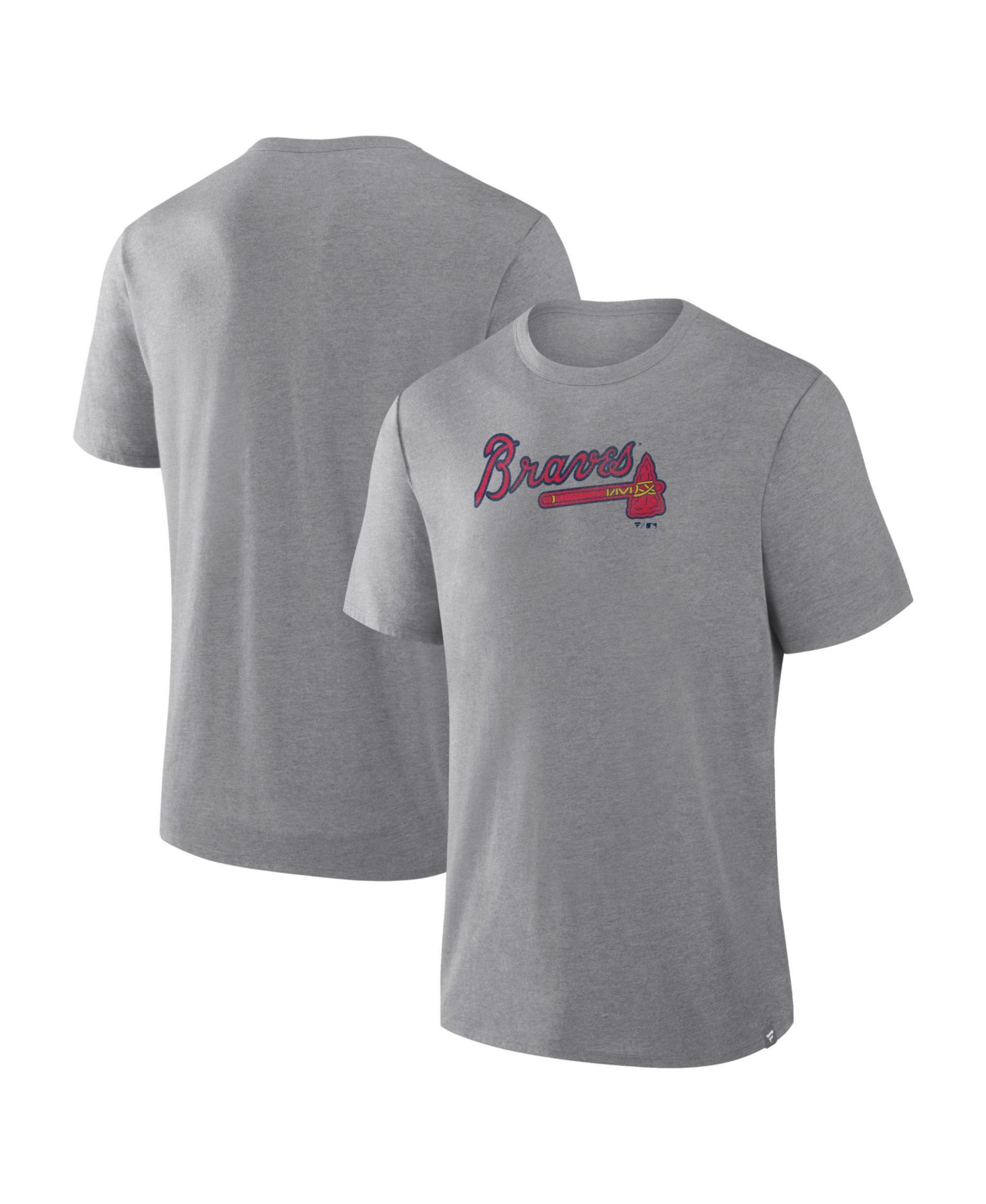 Men's Heather Gray Atlanta Braves Play Tribute Tri-Blend T-Shirt