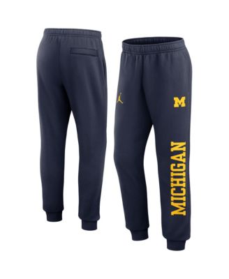 Men's Navy Michigan Wolverines Primetime Club Fleece Joggers