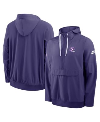 Men's Purple Minnesota Vikings Alt Anorak Half-Zip Hooded Jacket