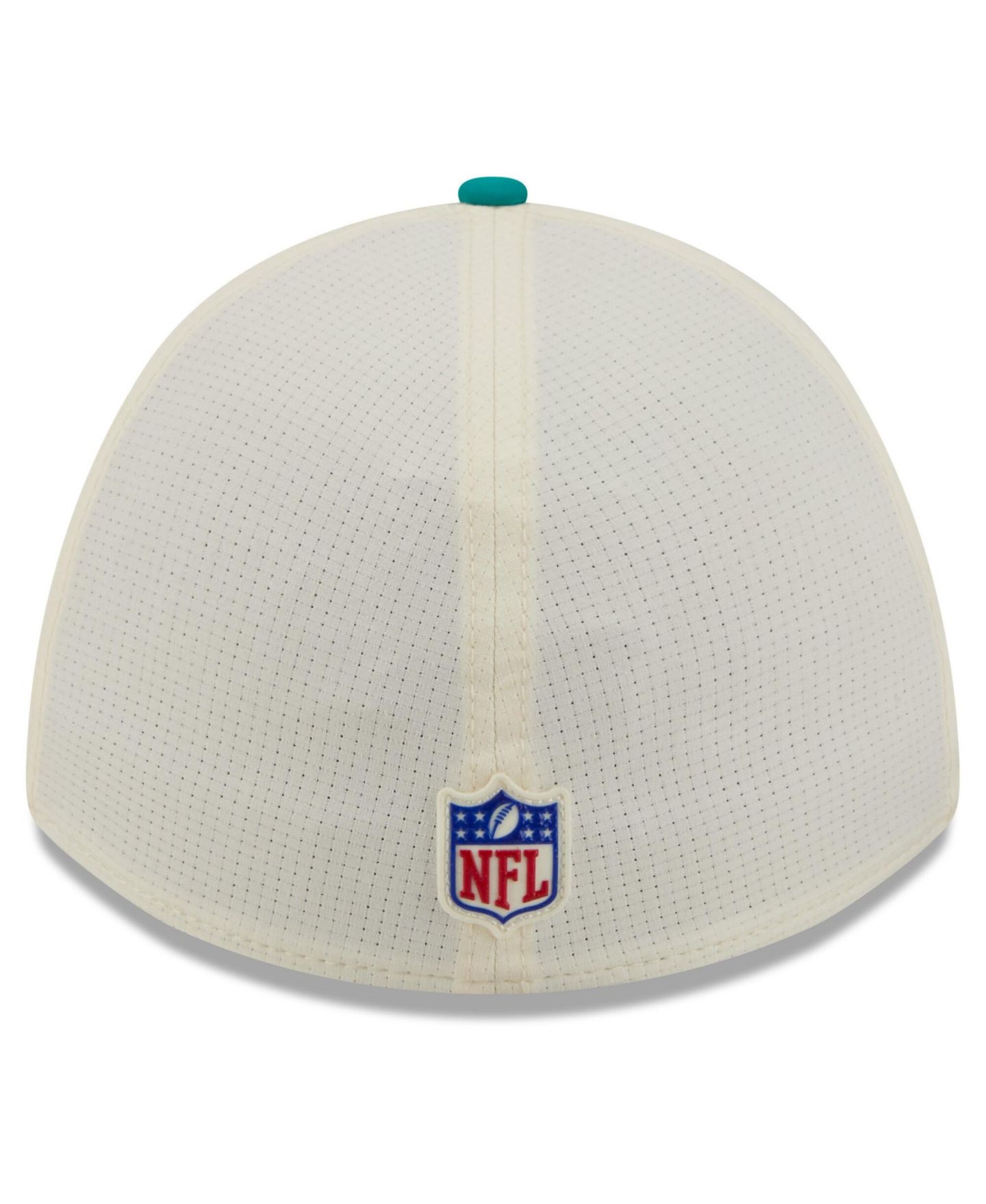 Мужская кепка New Era Cream/Aqua Miami Dolphins 2026 NFL Training Camp 39THIRTY Flex Hat — фото 4