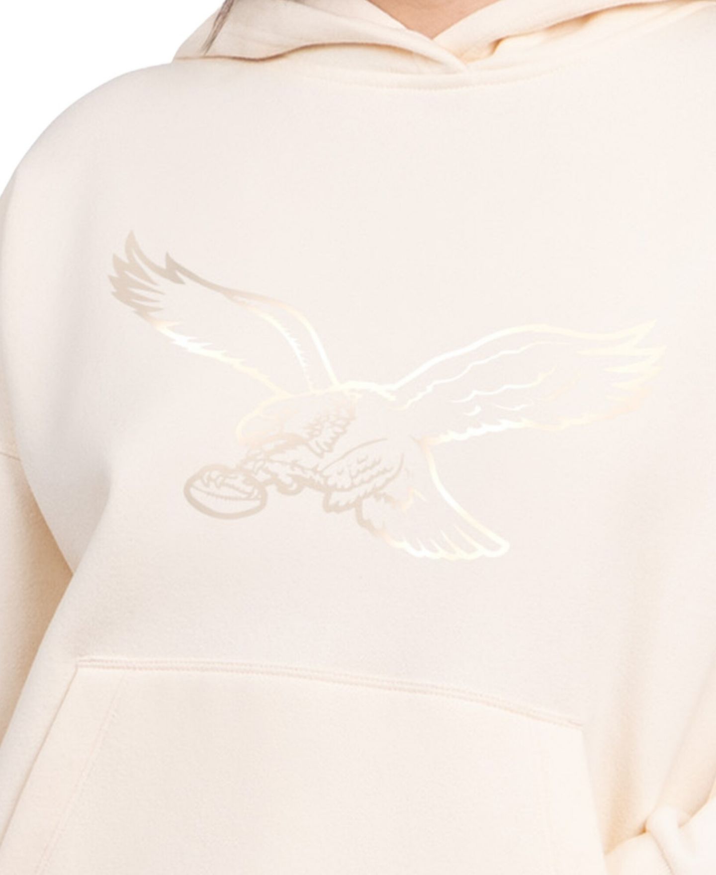 Женское худи Starter Cream Philadelphia Eagles Pastel Relaxed Travel — фото 2