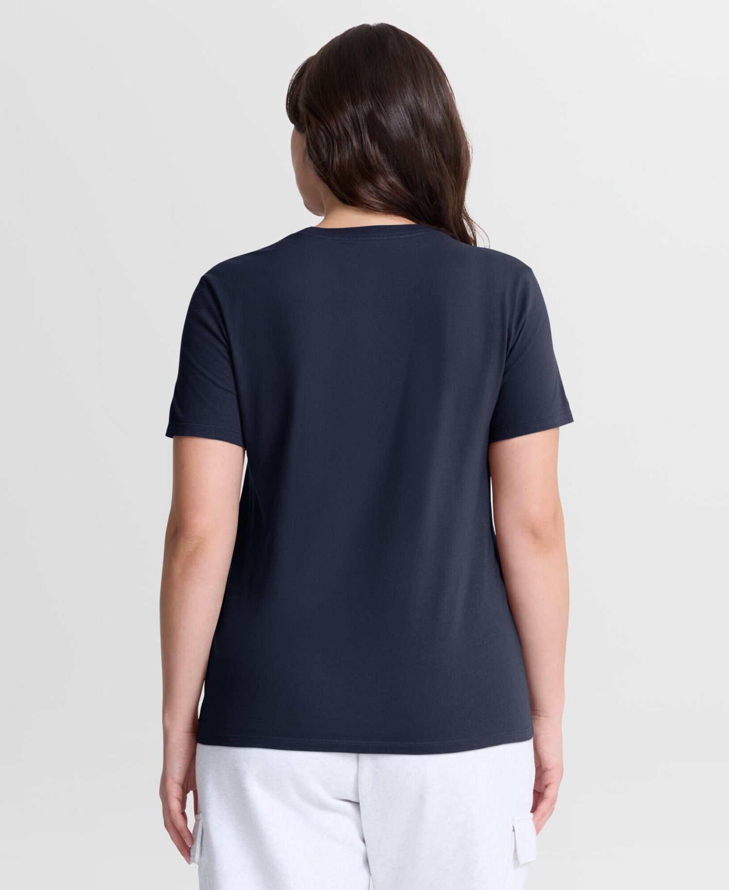 Women's Navy Michigan Wolverines Script Mantra Logo T-Shirt