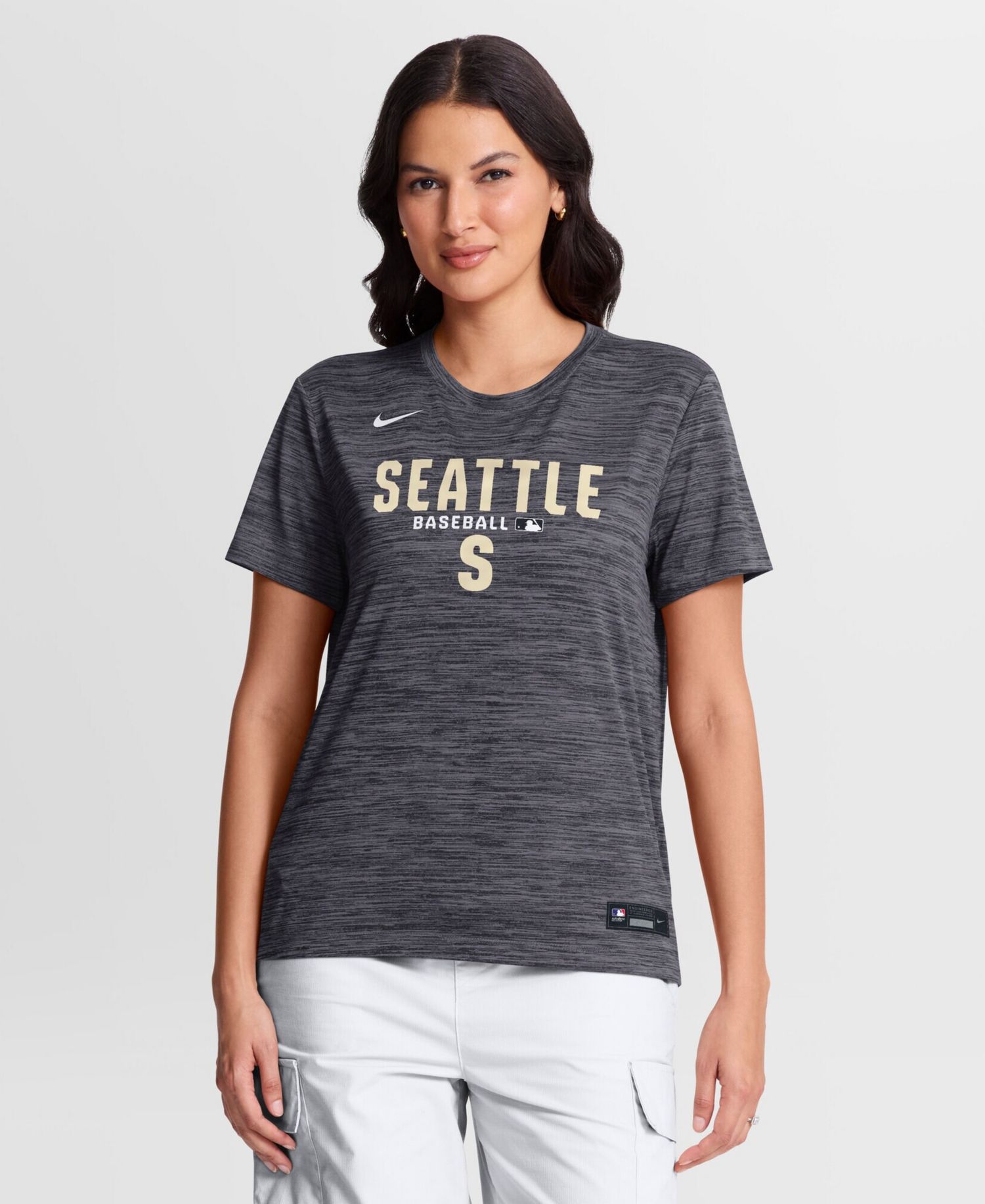 Women's Black Seattle Mariners Authentic Collection Alternate Logo Velocity Dri-FIT T-Shirt