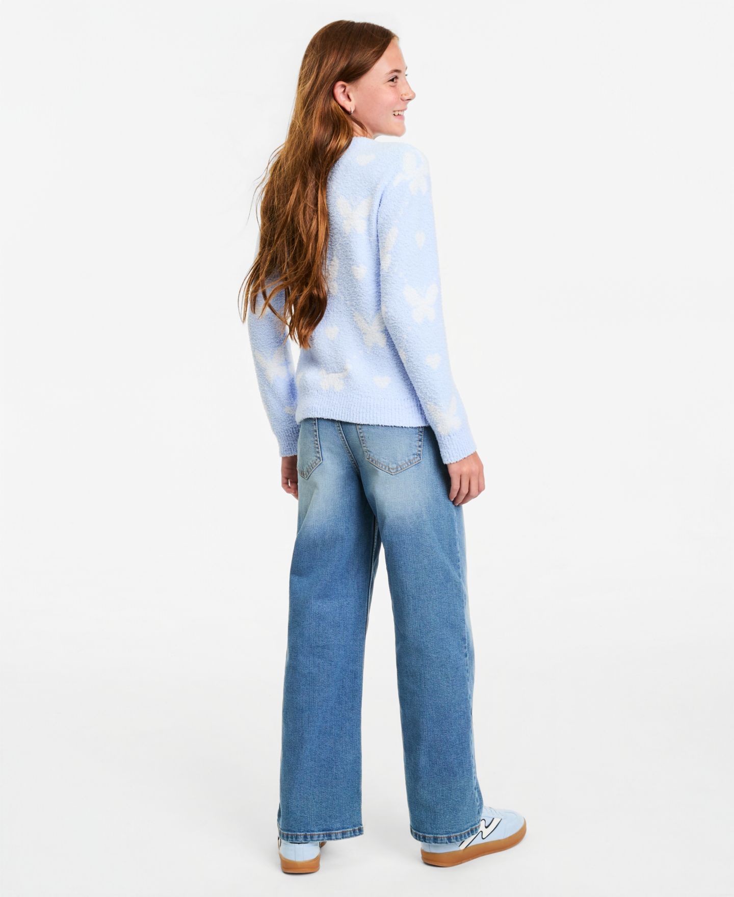 Свитер Epic Threads Crewneck Butterfly для девочек, цвет: Lucien Blu — фото 3