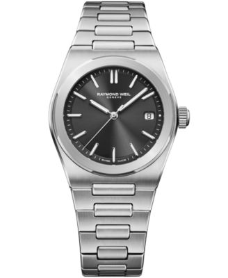 Men's Silver-Tone Stainless Steel Watch 38mm