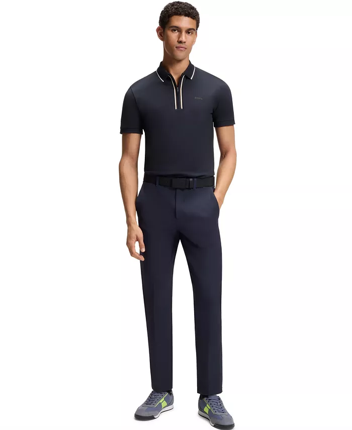 Men's Moisture-Wicking Stretch Cotton Slim-Fit Polo Shirt - thumbnail 4