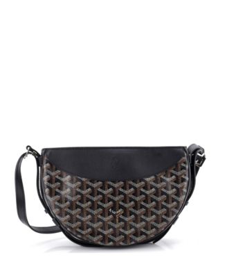 Hirondelle Shoulder Bag Coated Canvas and Leather