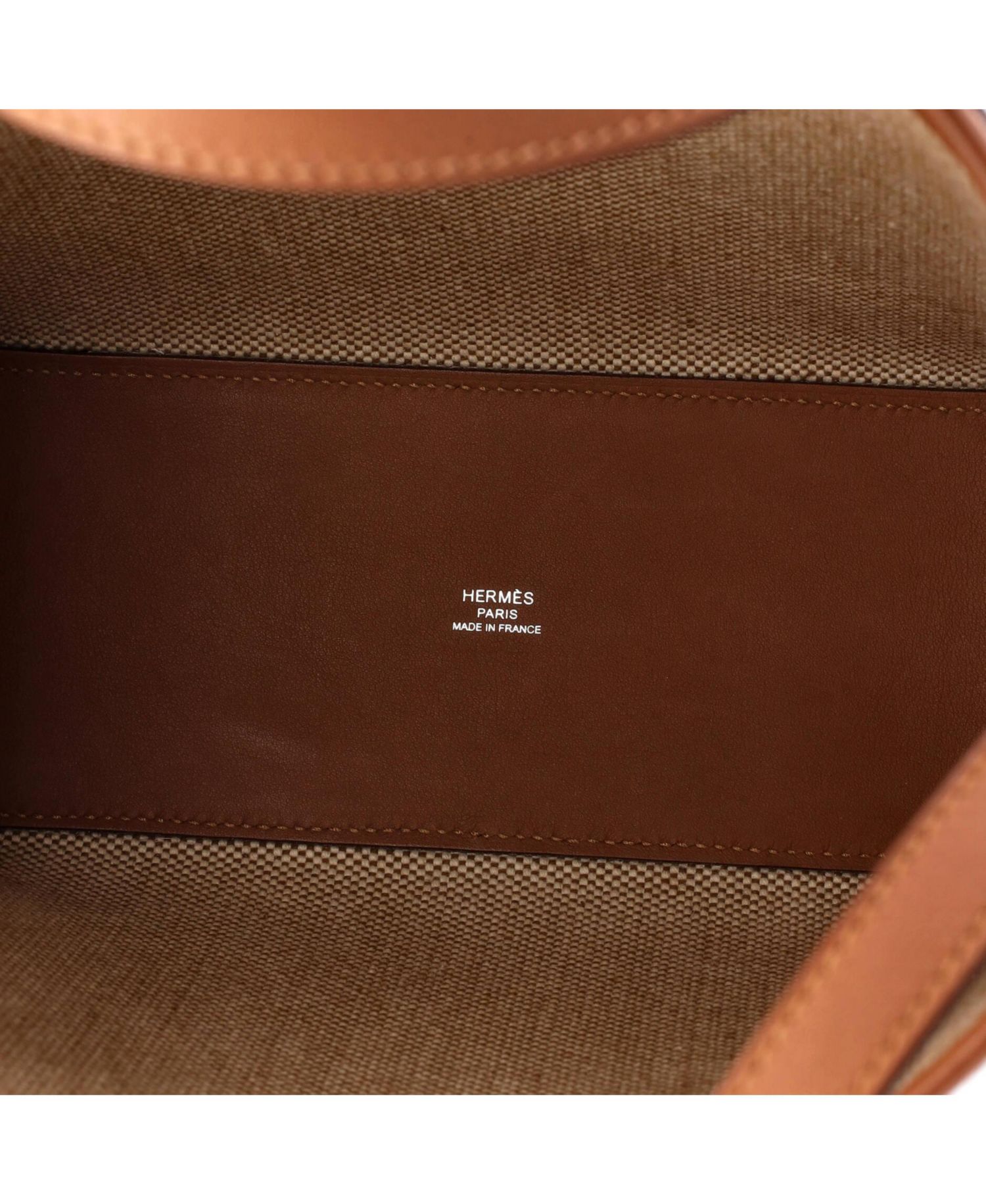 27 Cabas H en Biais Tote Canvas with Leather
