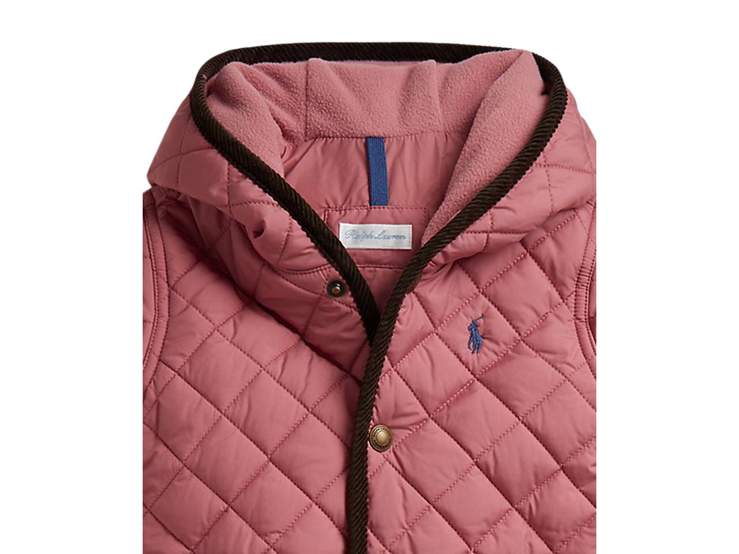 Детский цельный зимний комбинезон Polo Ralph Lauren с капюшоном, цвет: Холщовый розовый — фото 3