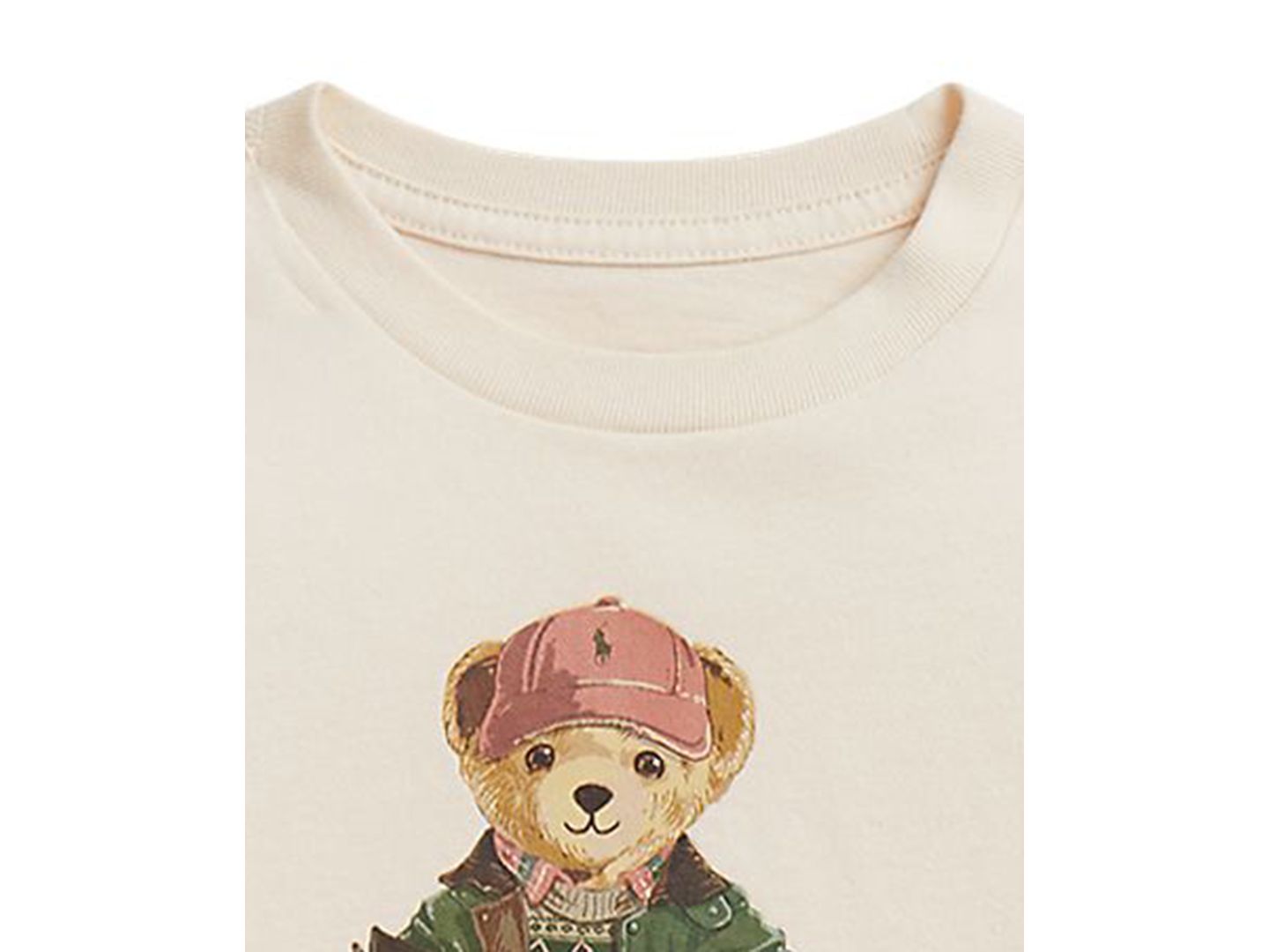 Комплект Polo Ralph Lauren Polo Bear для мальчика: футболка и джоггеры, 2 предмета, цвет: Кремовый — фото 3