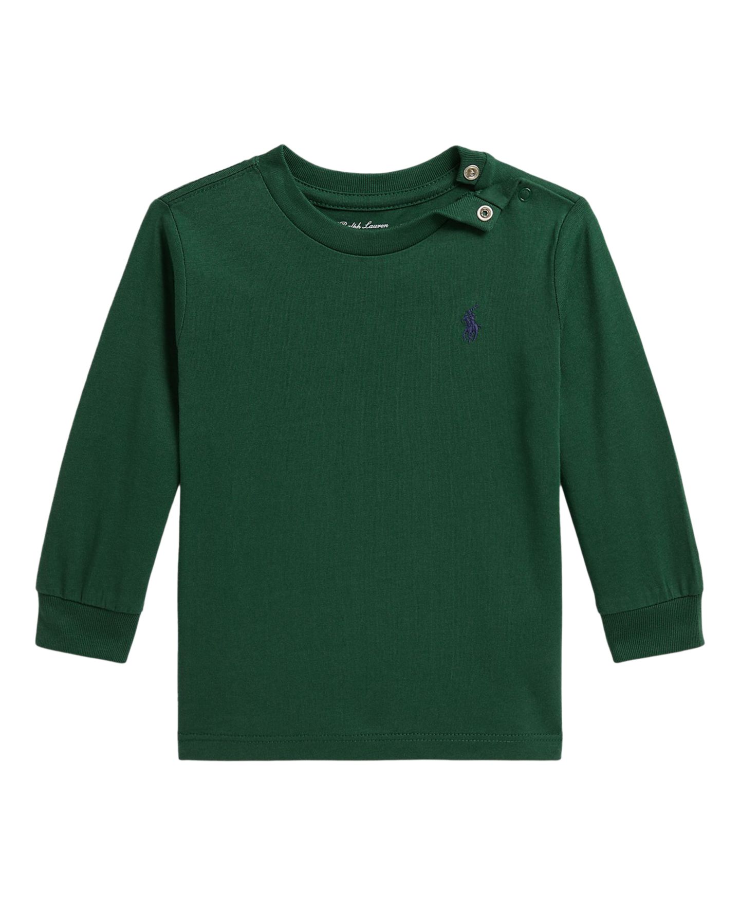 Футболки Polo Ralph Lauren Cotton Jersey Long-Sleeve T-Shirts для мальчиков-малышей, цвет: Зелёный — фото 1
