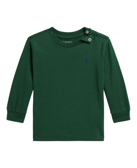 Футболки Polo Ralph Lauren Cotton Jersey Long-Sleeve T-Shirts для мальчиков-малышей, цвет: Зелёный