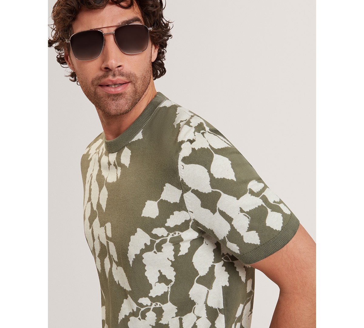 Ted Baker Men's Alddat Leaf Knitted T-Shirt