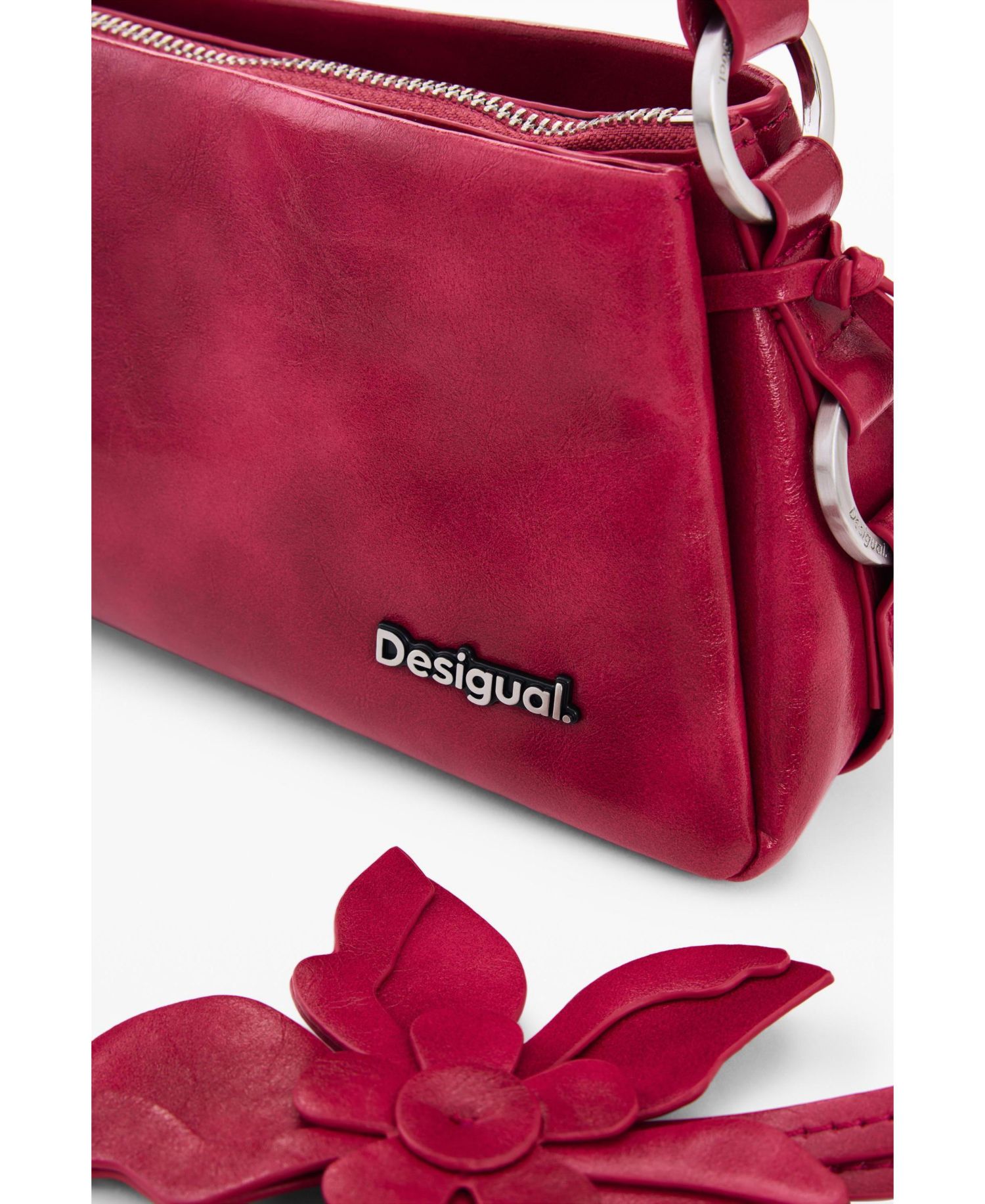 Women's Medium Faux Leather Charm Bag