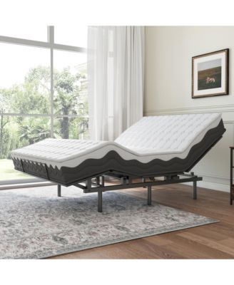 Adjustable Bed Frame, Wireless Remote, Memory Function, Base Head and Foot Lift Incline, Quiet Motor for Reading Watching TV Fatigue Backache