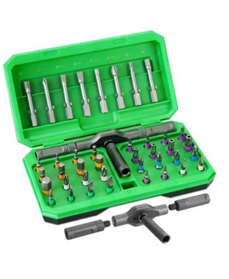 42 in 1 Ratcheting Screwdriver Set T-handle Multi-bit Repair Tool Kit