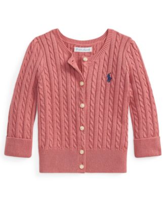 Baby Girls' Mini Cable Cotton Cardigan