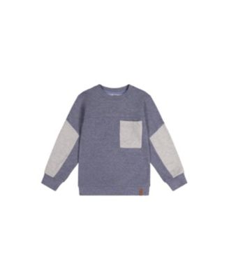 Little Boys 6-12 Color block Brushed Jersey Top with Chest Pocket