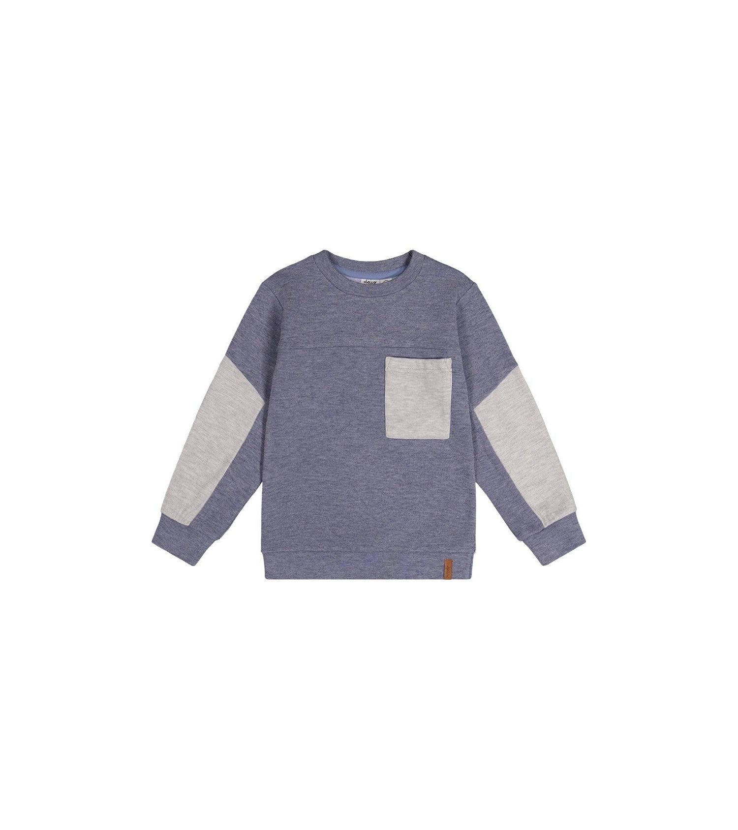 Little Boys 6-12 Color block Brushed Jersey Top with Chest Pocket