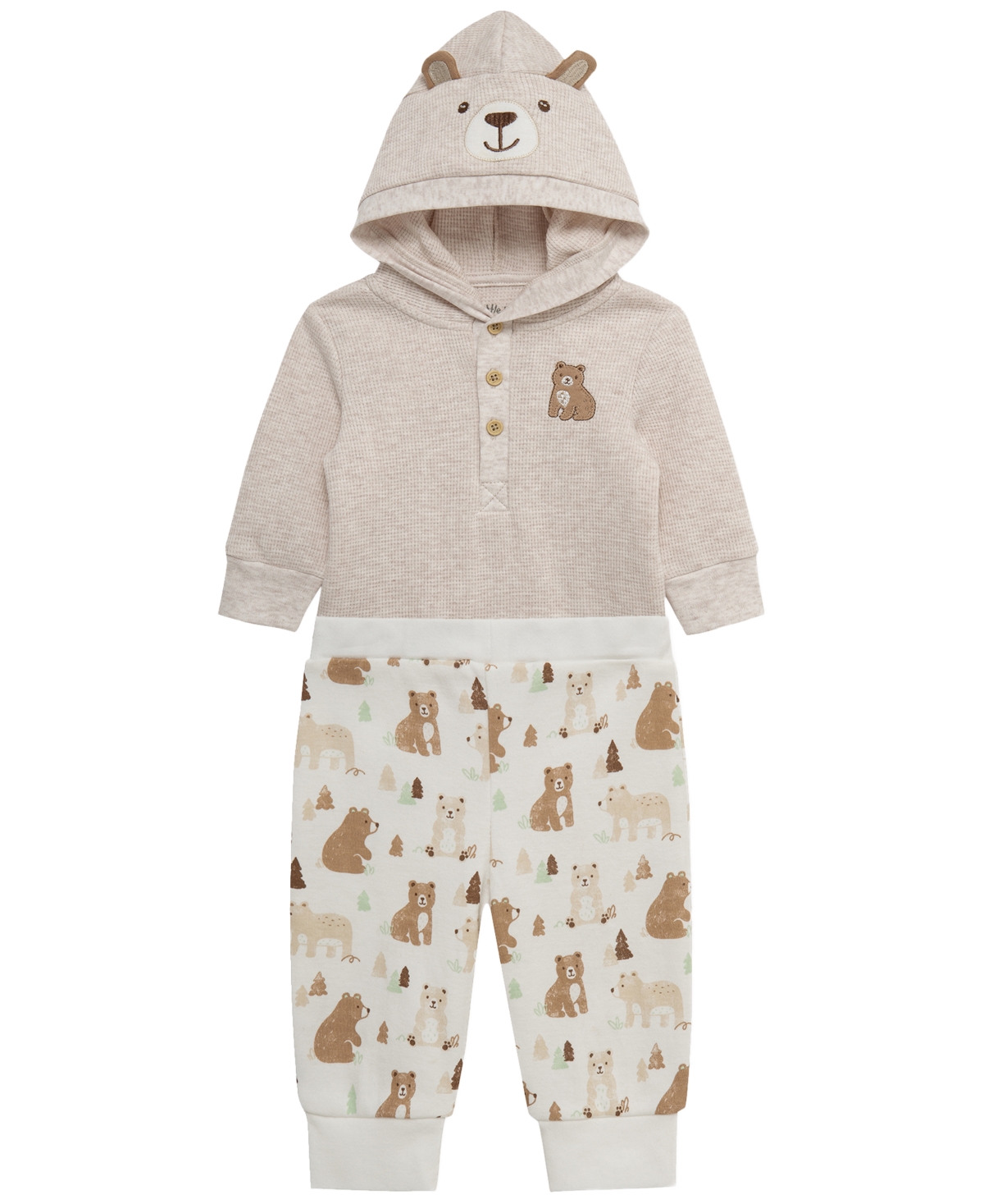 Little Me Baby Boys' Bear Long-Sleeve Bodysuit and Pants, 2-Piece Set