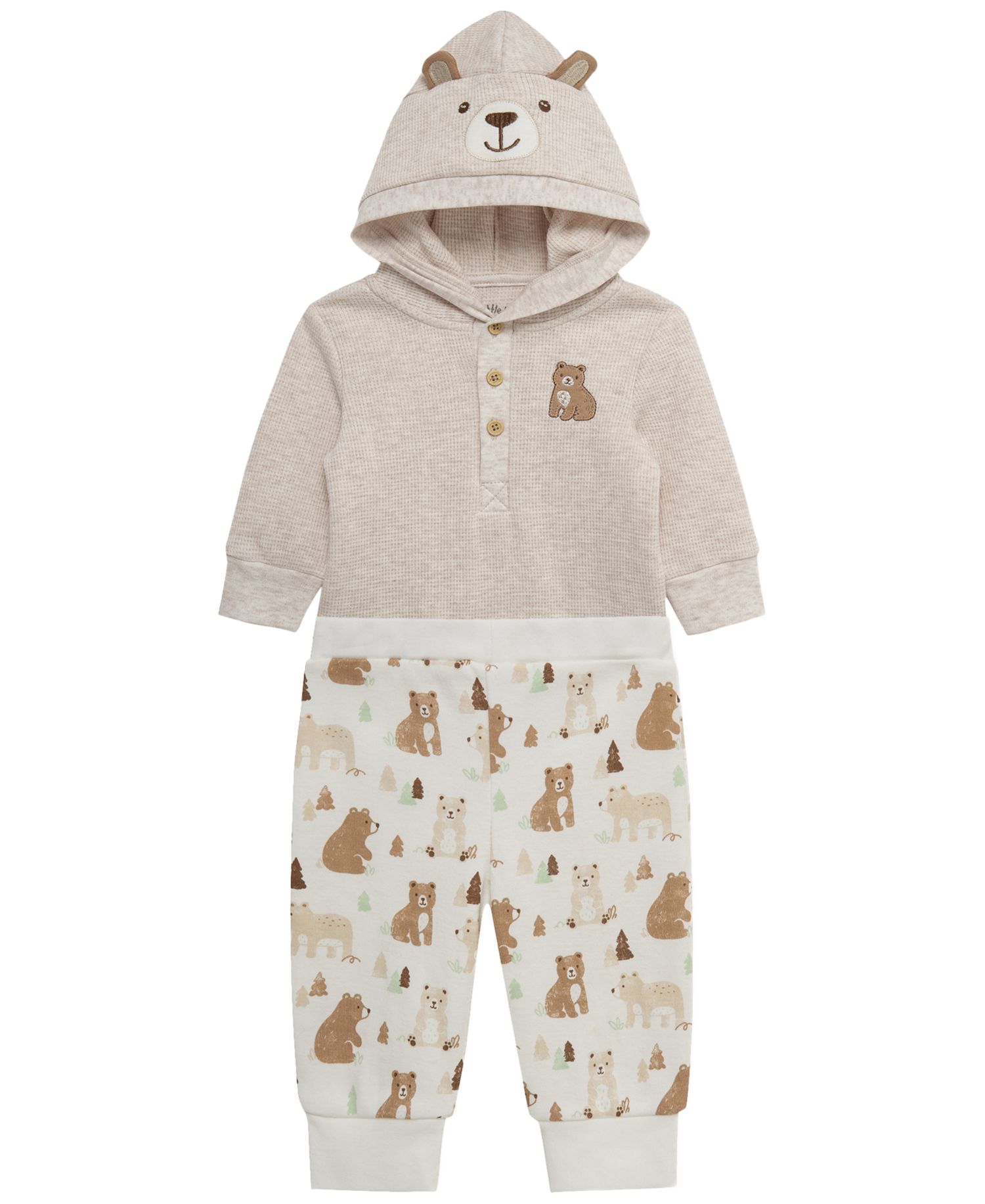 Baby Boys' Bear Long-Sleeve Bodysuit and Pants, 2-Piece Set