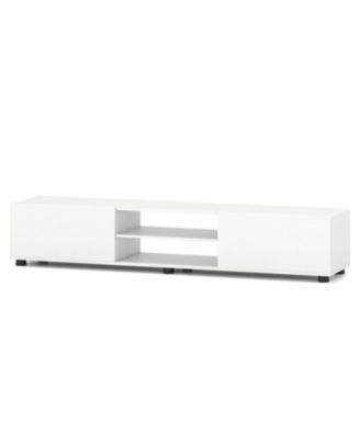 Modern TV Stand for TVs up to 70" with 2 Doors and Shelves