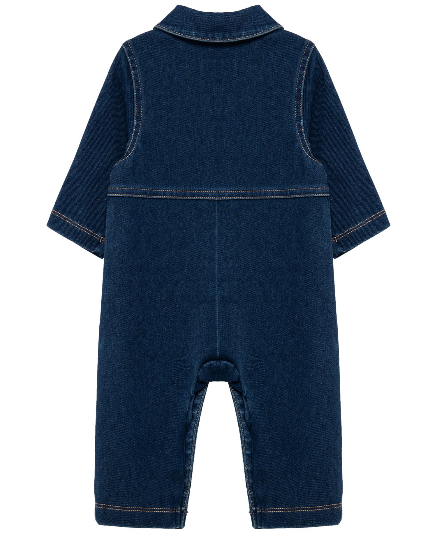 Baby Boys' Construction Denim Long-Sleeeve Coverall