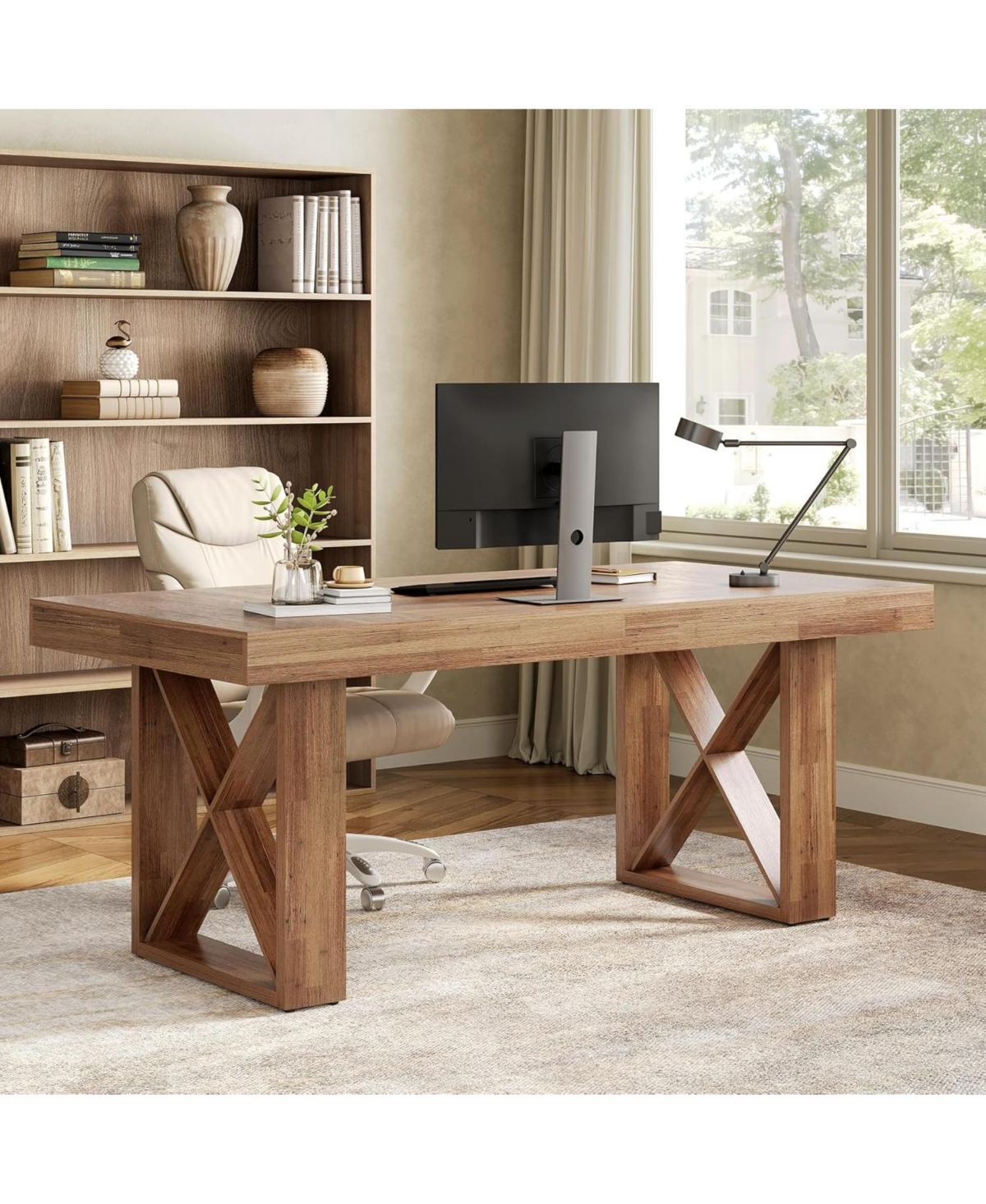 Tribesigns Computer Desk,Simple Thick Appearance,Study Gaming Writing Workstation Executive Office Desk for Home,Study Room,Office
