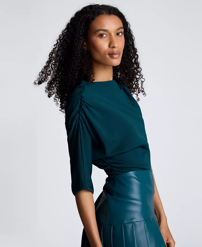 Women's Asymmetrical Draped Knit Sweater - thumbnail 8