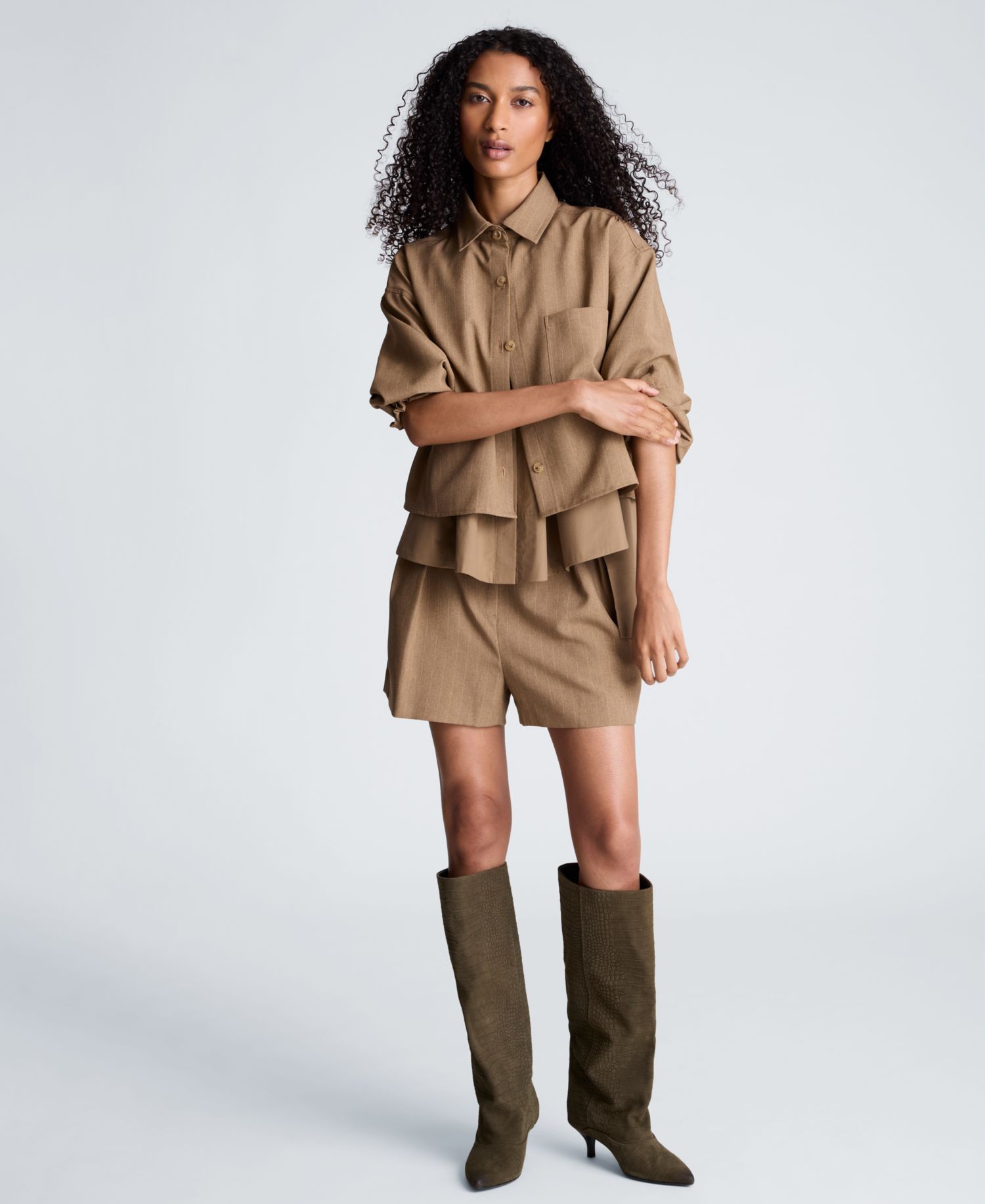 Women's High-Low Tent Poplin Top
