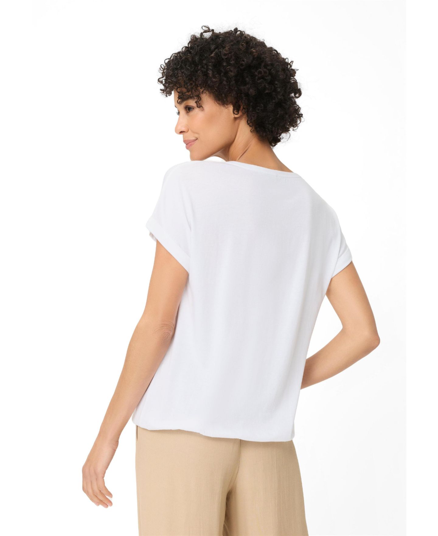 Женская футболка Olsen Tonal Embroidered, цвет: Белый — фото 2