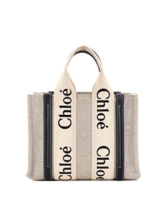 Small Woody Tote Canvas with Leather