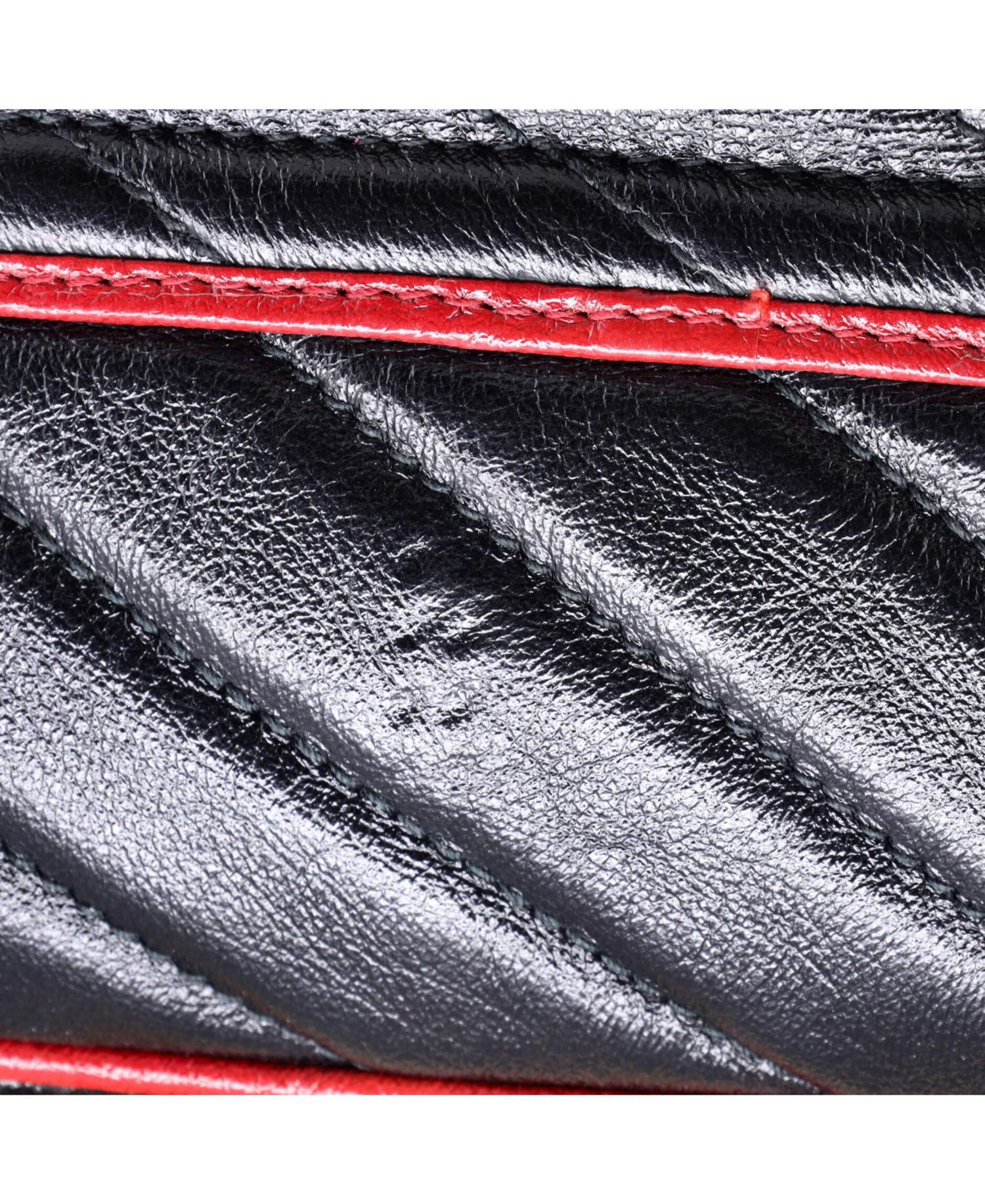 Super Mini GG Marmont Flap Bag Diagonal Quilted Leather