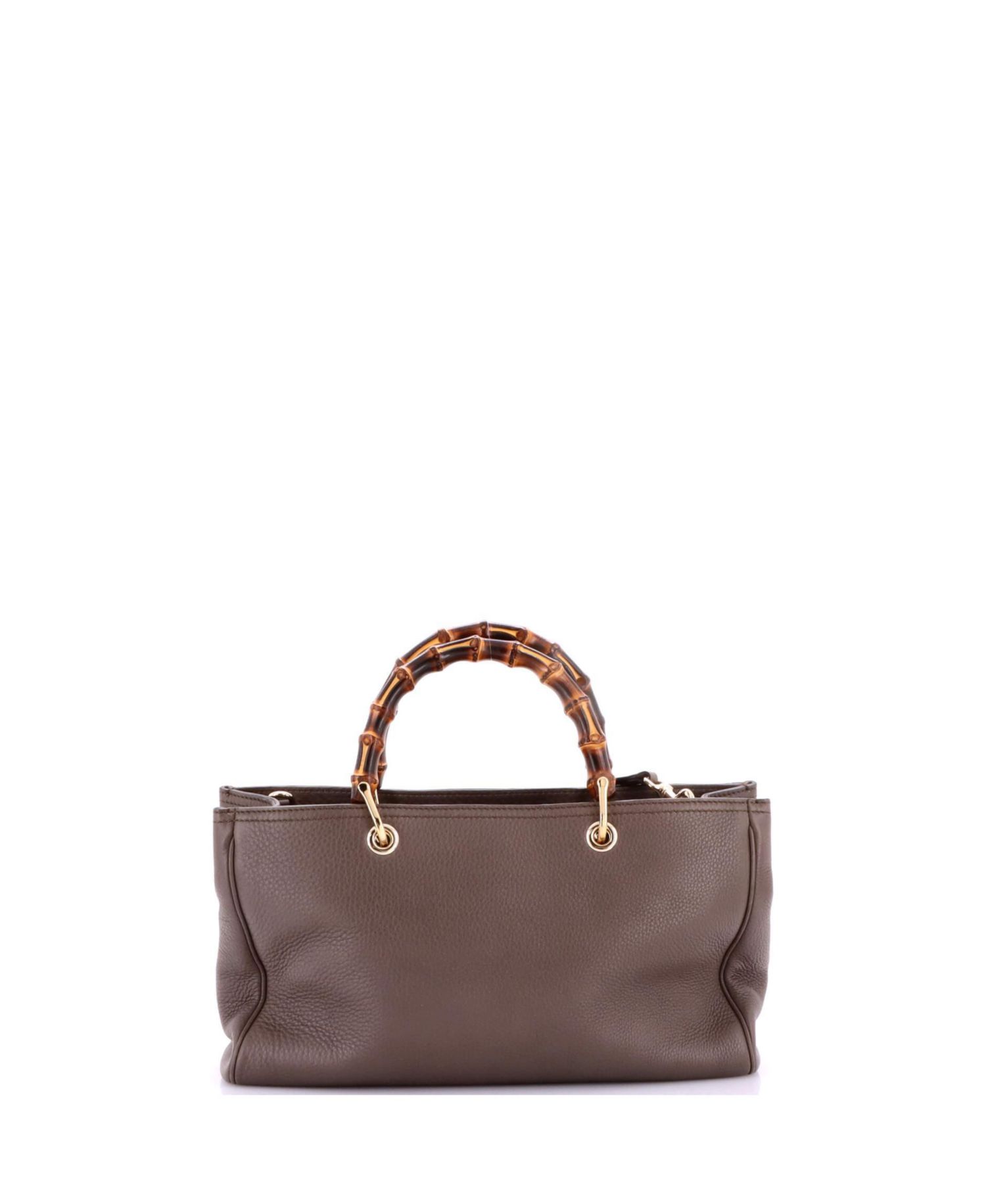 Medium Bamboo Shopper Tote Leather