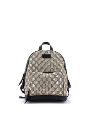 Small Zip Pocket Backpack Printed GG Coated Canvas