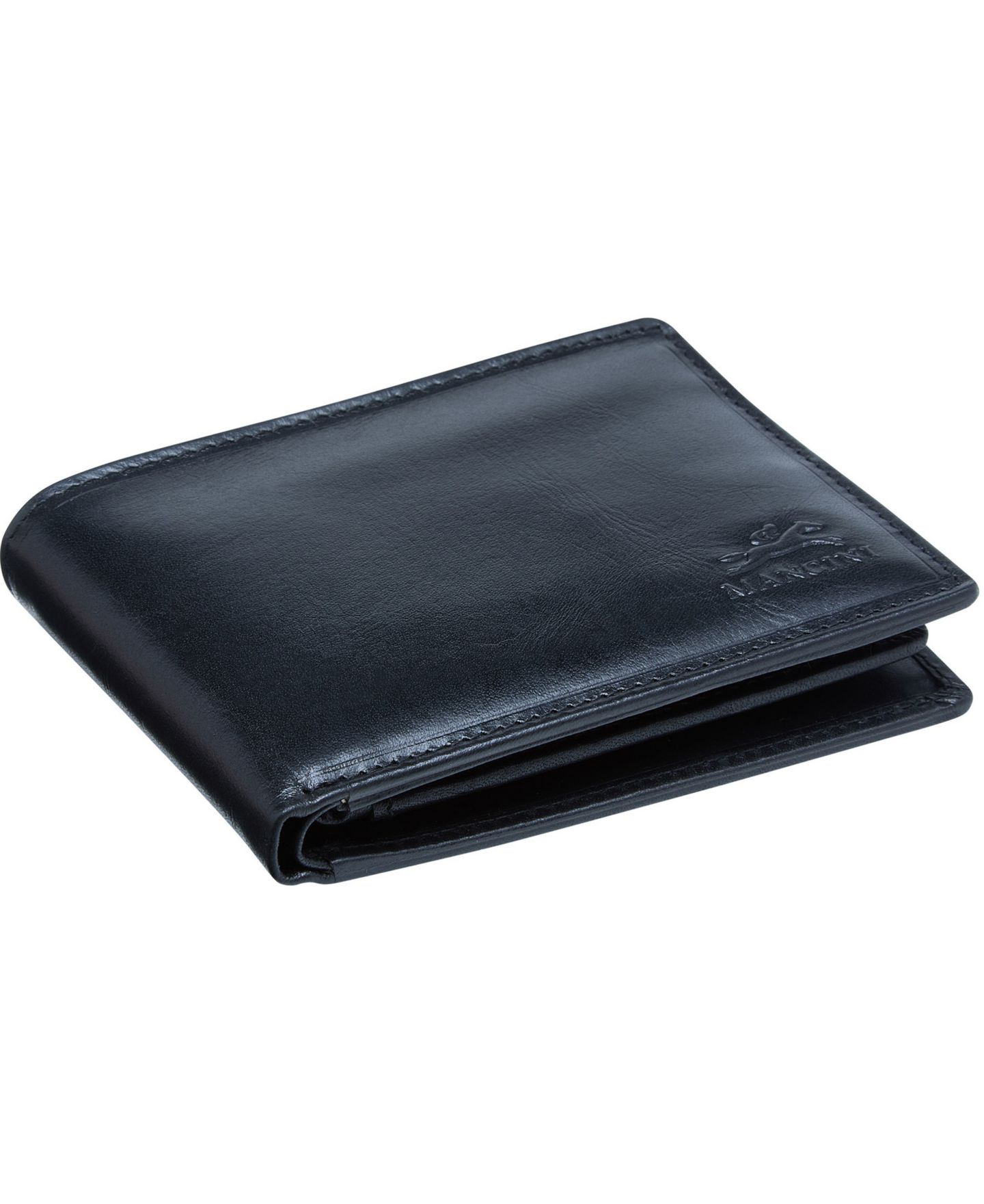 Мужские кошельки Mancini Boulder Collection RFID Secure Billfold with Removable Center Wing Passcase, цвет: Чёрный — фото 2