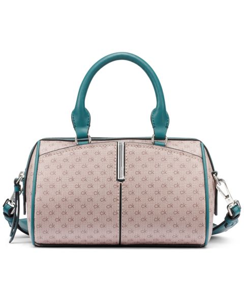 Женская сумка Calvin Klein Genevieve Mini Crossbody Handbag, цвет: Серо-коричневый / Бирюзовый