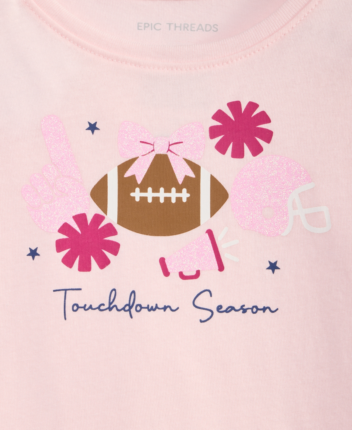 Epic Threads Toddler Girls' 12M-5T Long-Sleeve Touchdown Season Football T-Shirt, Macy's Exclusive