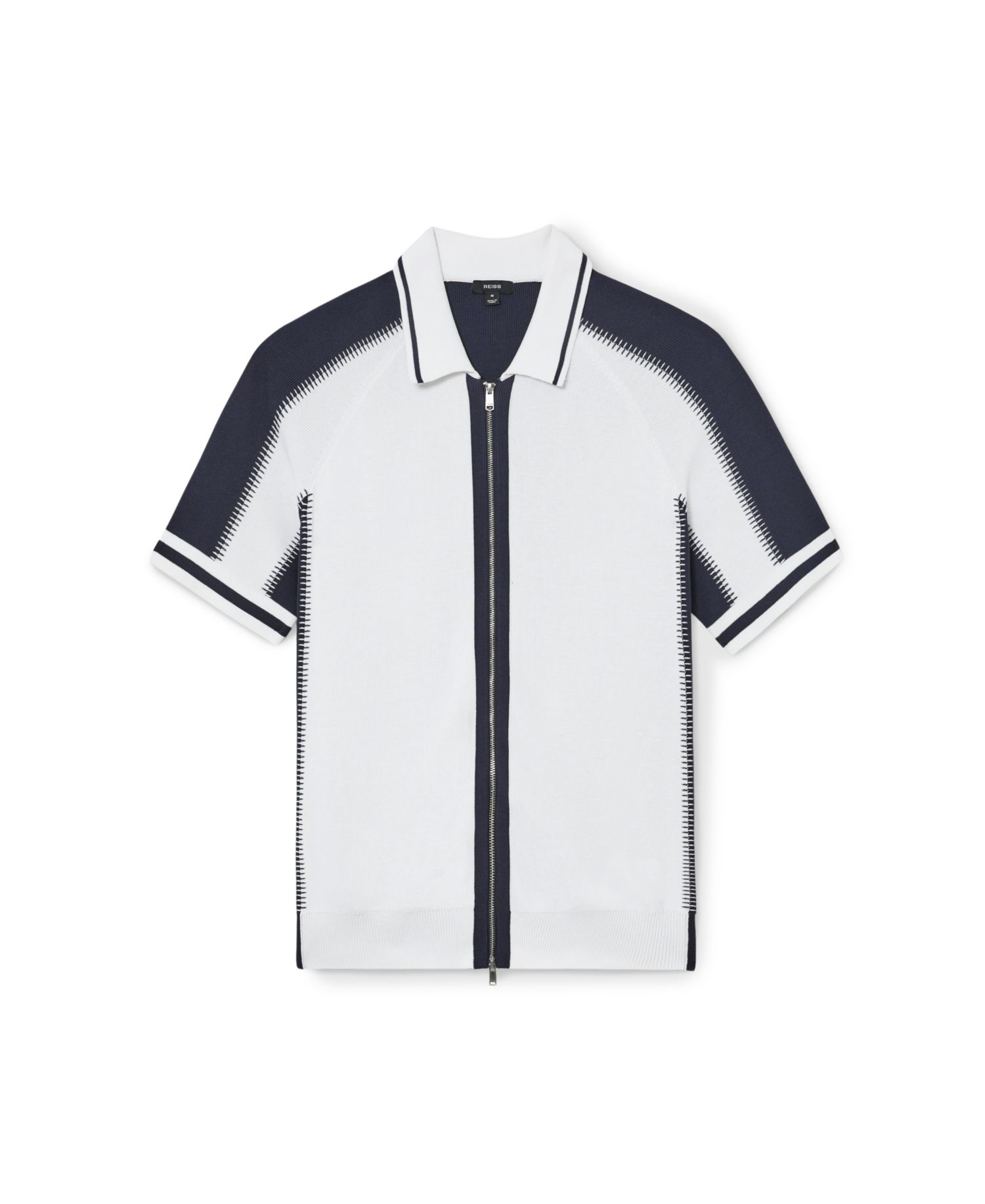 Men's Kenley Zip Through Color Block Knit Shirt