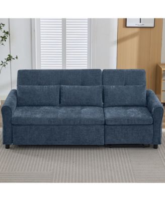 2-in-1 Sofa Three-seater Sofa with Sofa Bed and a Reversible Recliner Sofa