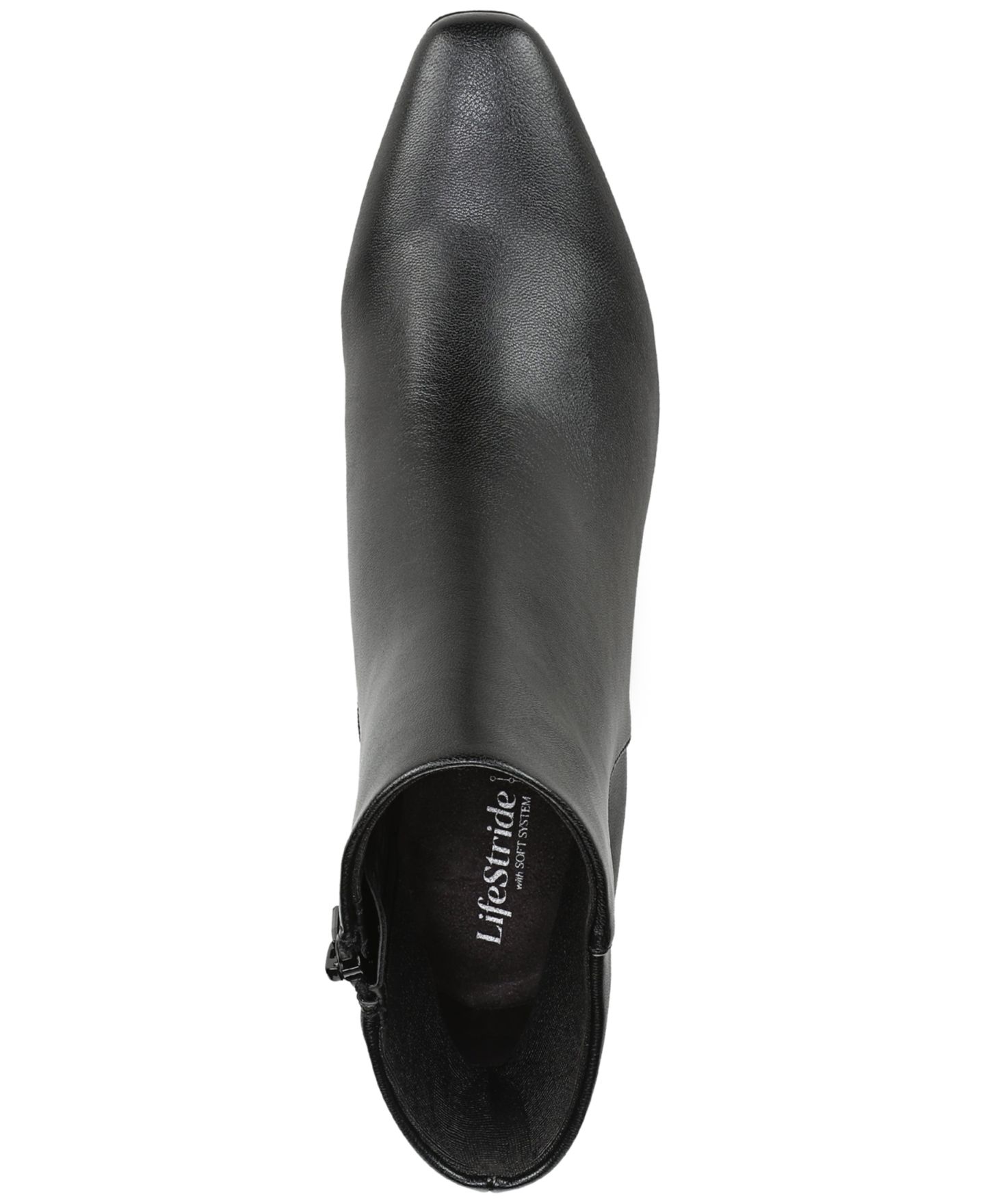 Женские ботинки LifeStride Fresno Zip Snip Toe Short, цвет: Чёрная искусственная кожа — фото 4
