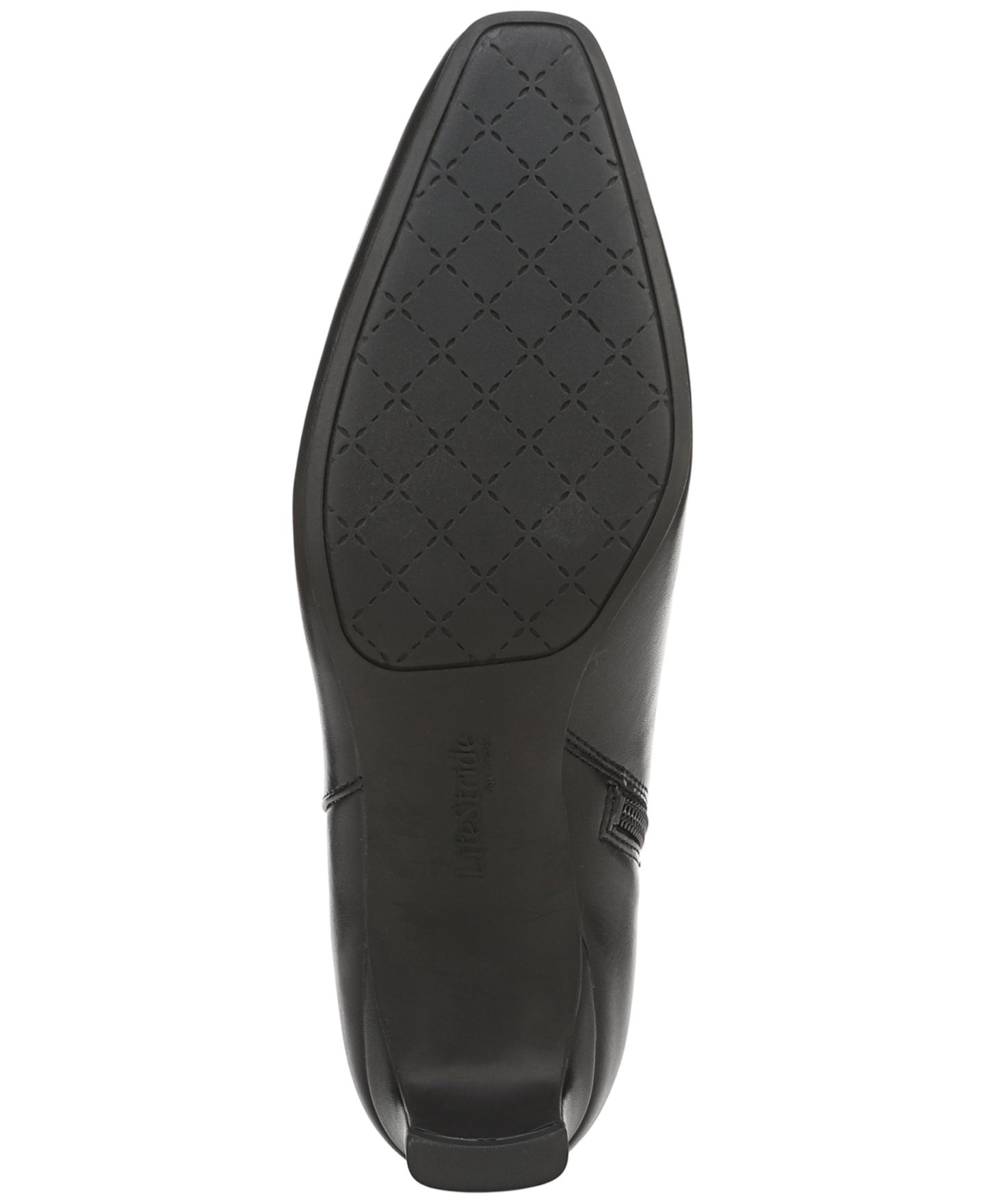 Женские ботинки LifeStride Fawn Zip Snip Toe Short, цвет: Чёрная искусственная кожа — фото 5